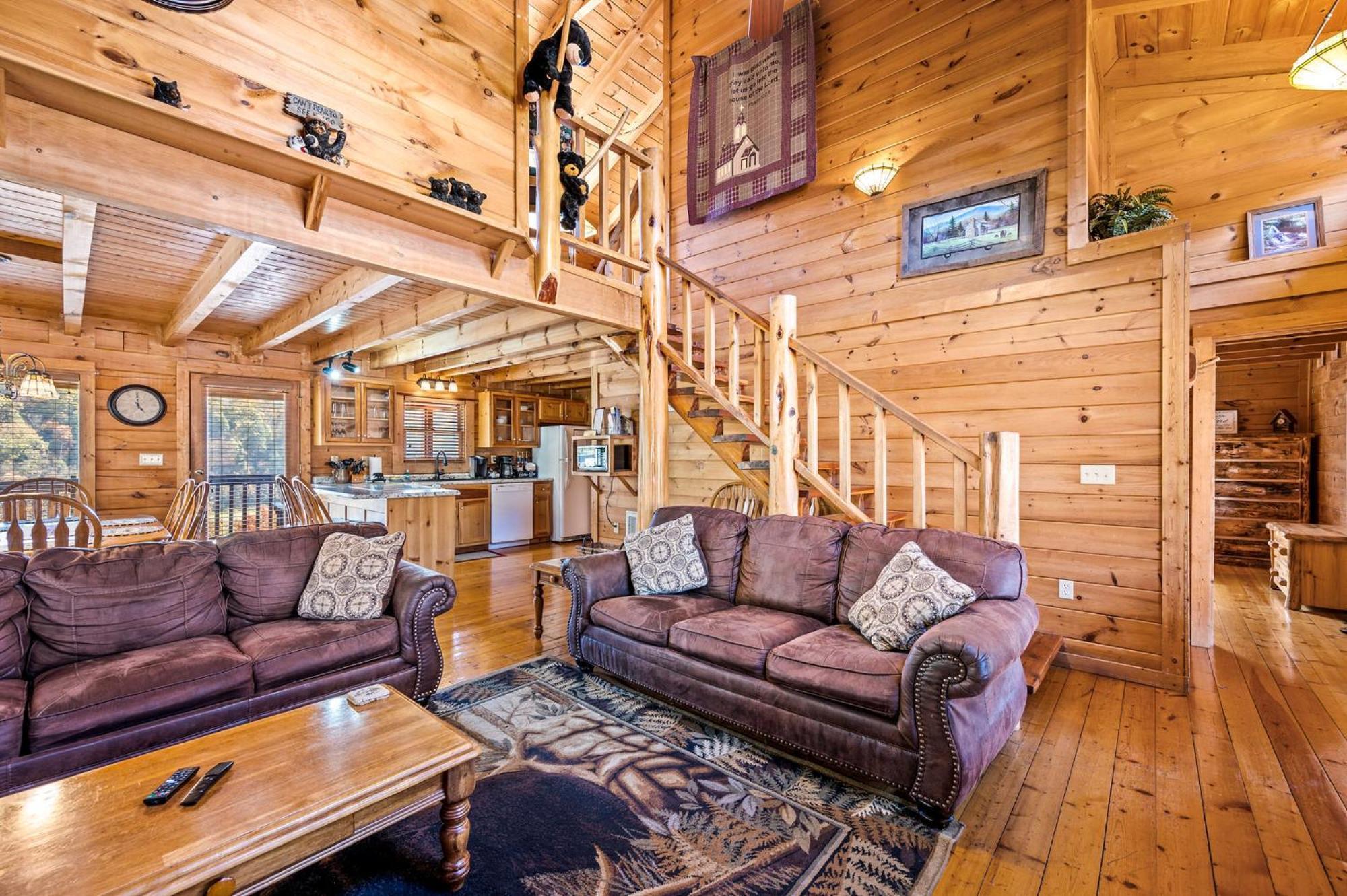 Bearfoot Pines - True Log Cabin - Wi-Fi, Hot Tub, Fishing, Deck With Views! - Mins To Pf เซอเวียร์วีล ภายนอก รูปภาพ